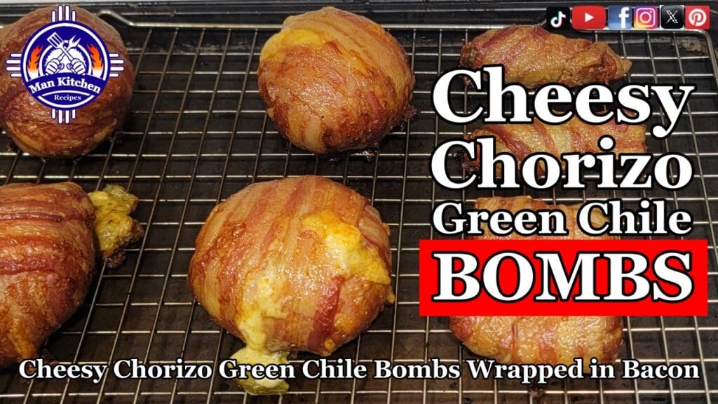 Cheesy Chorizo Green Chile Bombs