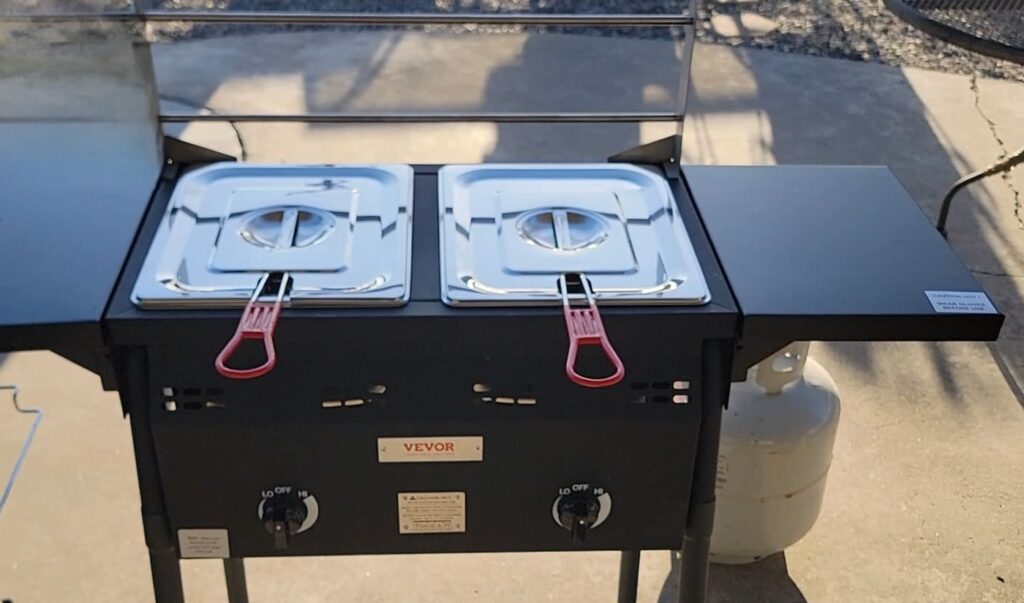 Outdoor Vevor Dual Tank Deep Fryer